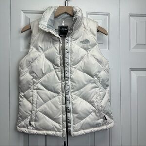 White North Face 550 Goose Down Vest Size Small